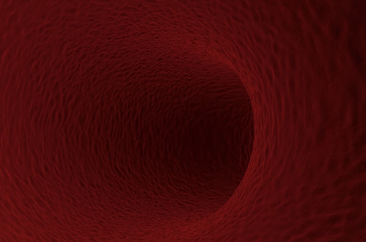 A red background with a hole in it.